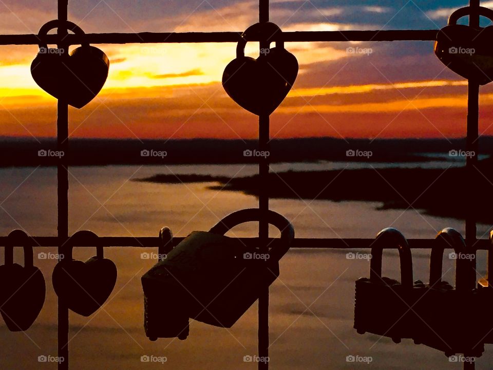 Locked into sunset