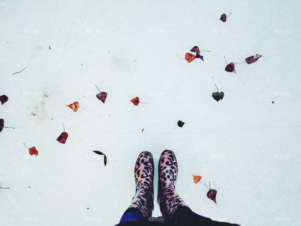 Feet at the snow 