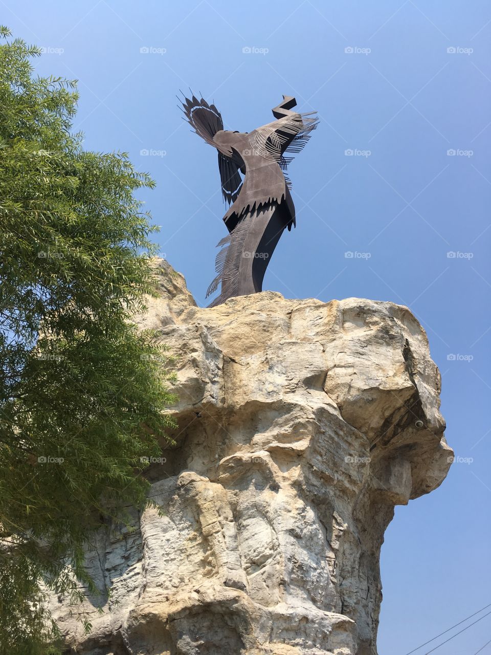 The Keeper of the Plains in Wichita, Kansas