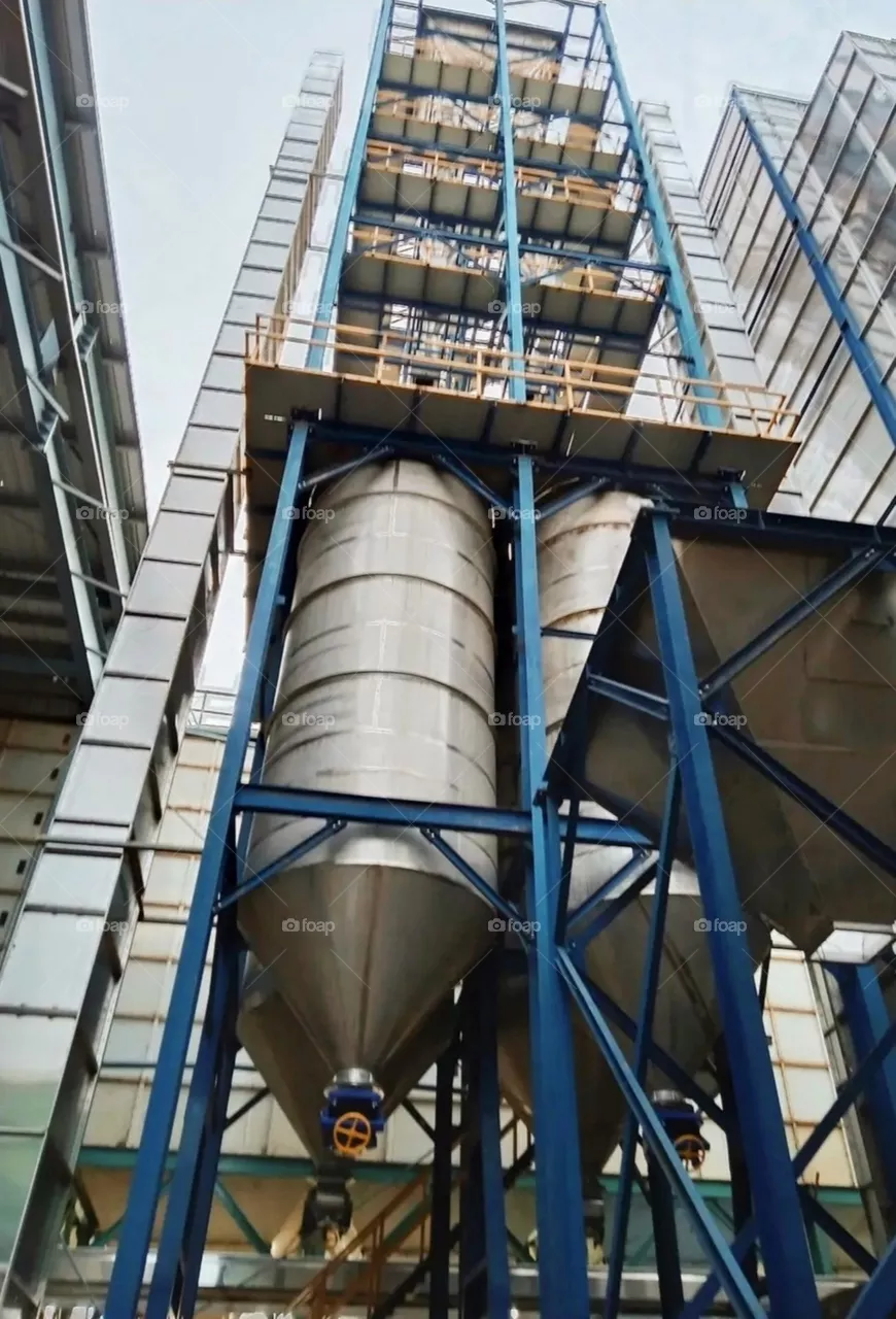 Beautiful and attractive view of a rice mill in Nagpur (India).