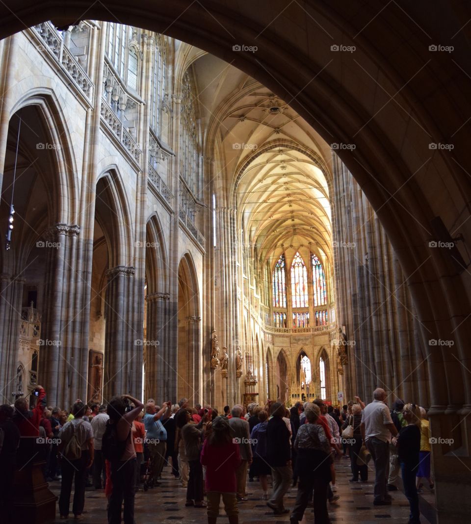 A different perspective of St Vitus cathedral 