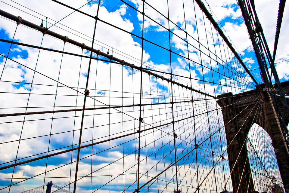 Beautiful Day. Brooklyn bridge, NYC