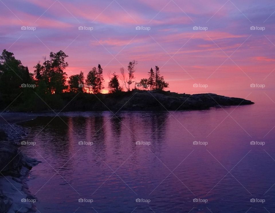 sunrise over Lake superior