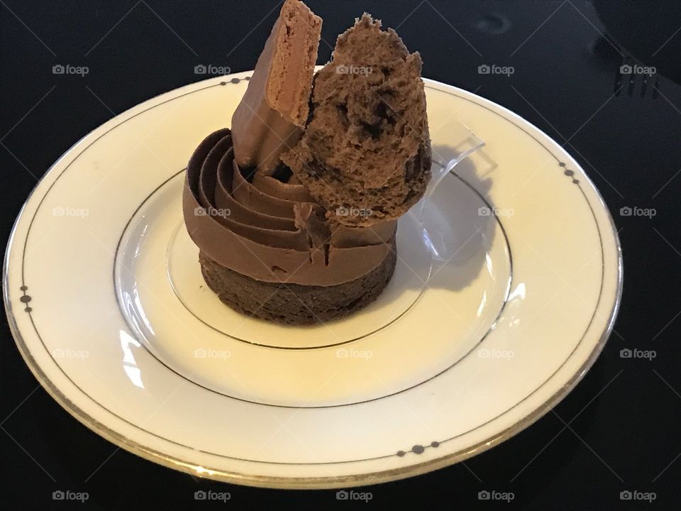 A chocolate dessert