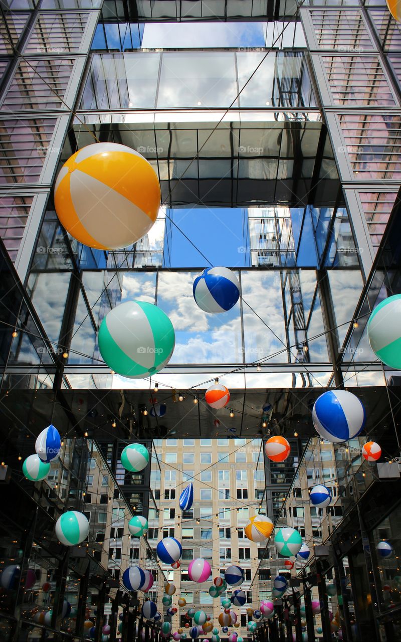 Beach Ball Decorations in the City