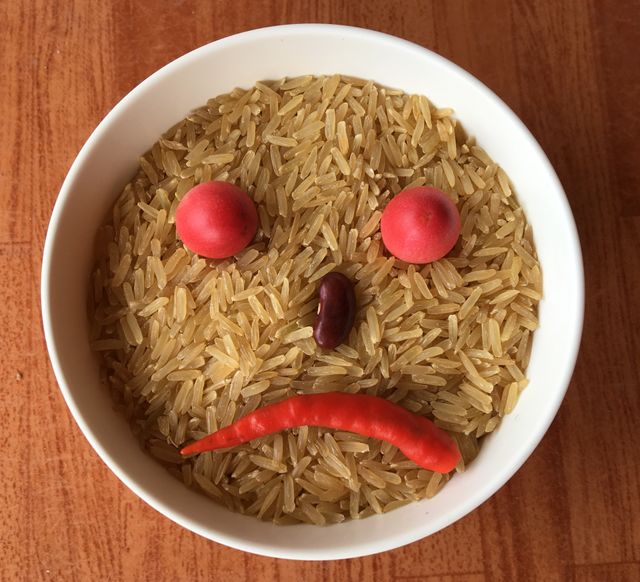 Rice be in a sad