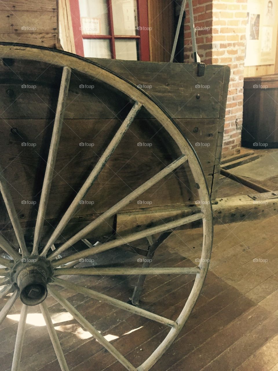 Old wagon to transport flour. 