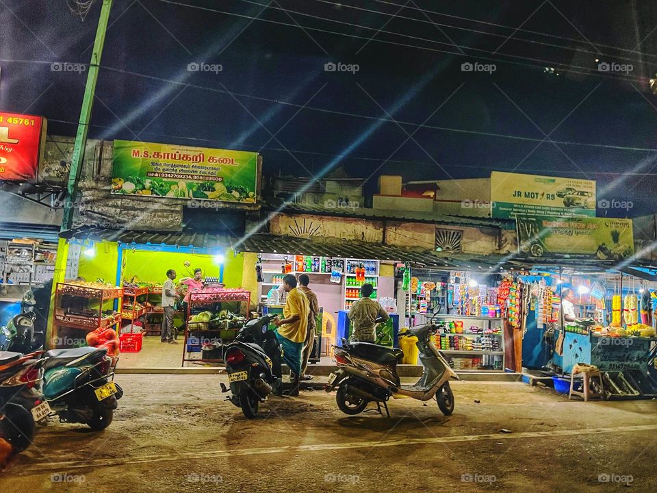 Night market in Tamil Nadu, India