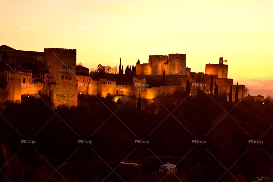 No Person, Architecture, Castle, Travel, Sunset
