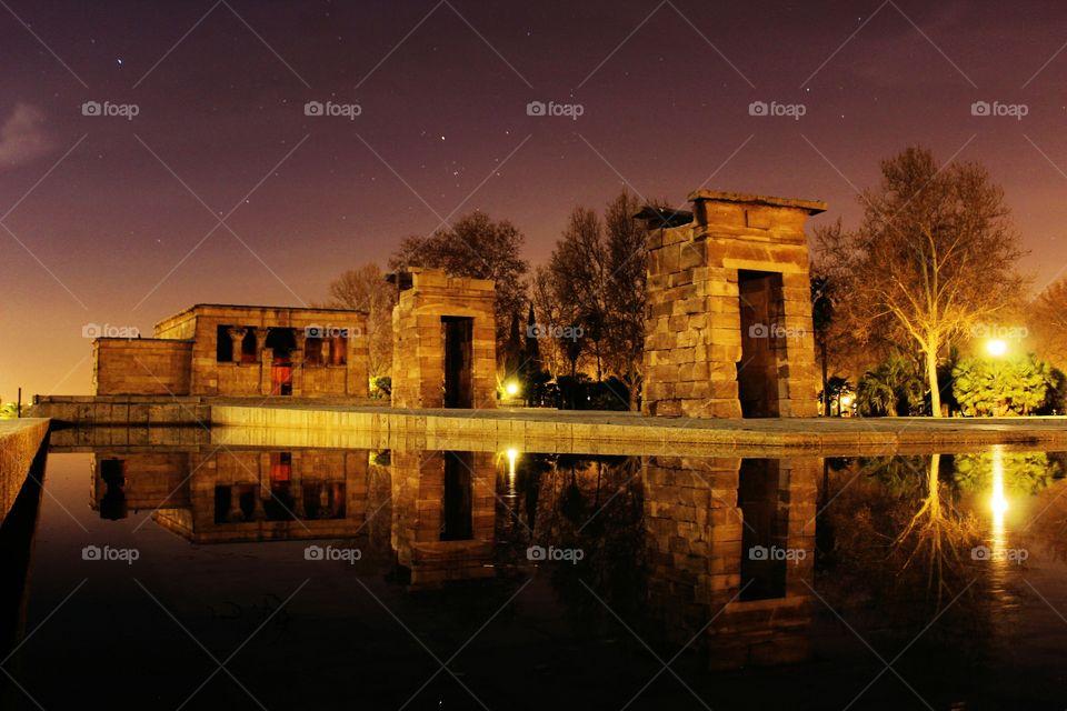 Egyptian temple that was relocated to Spain.