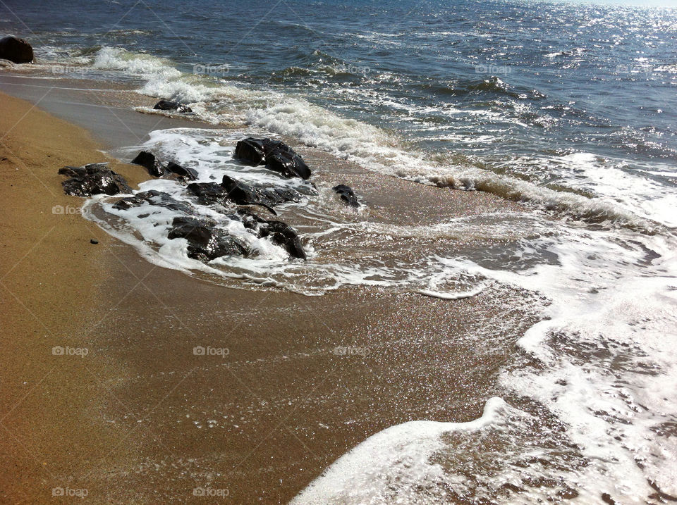 water sand sea rocks by mariobrandao