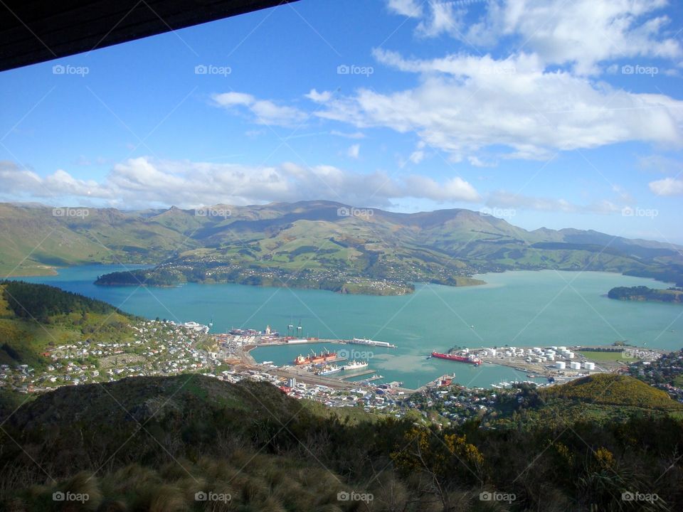 Harbor in New Zealand
