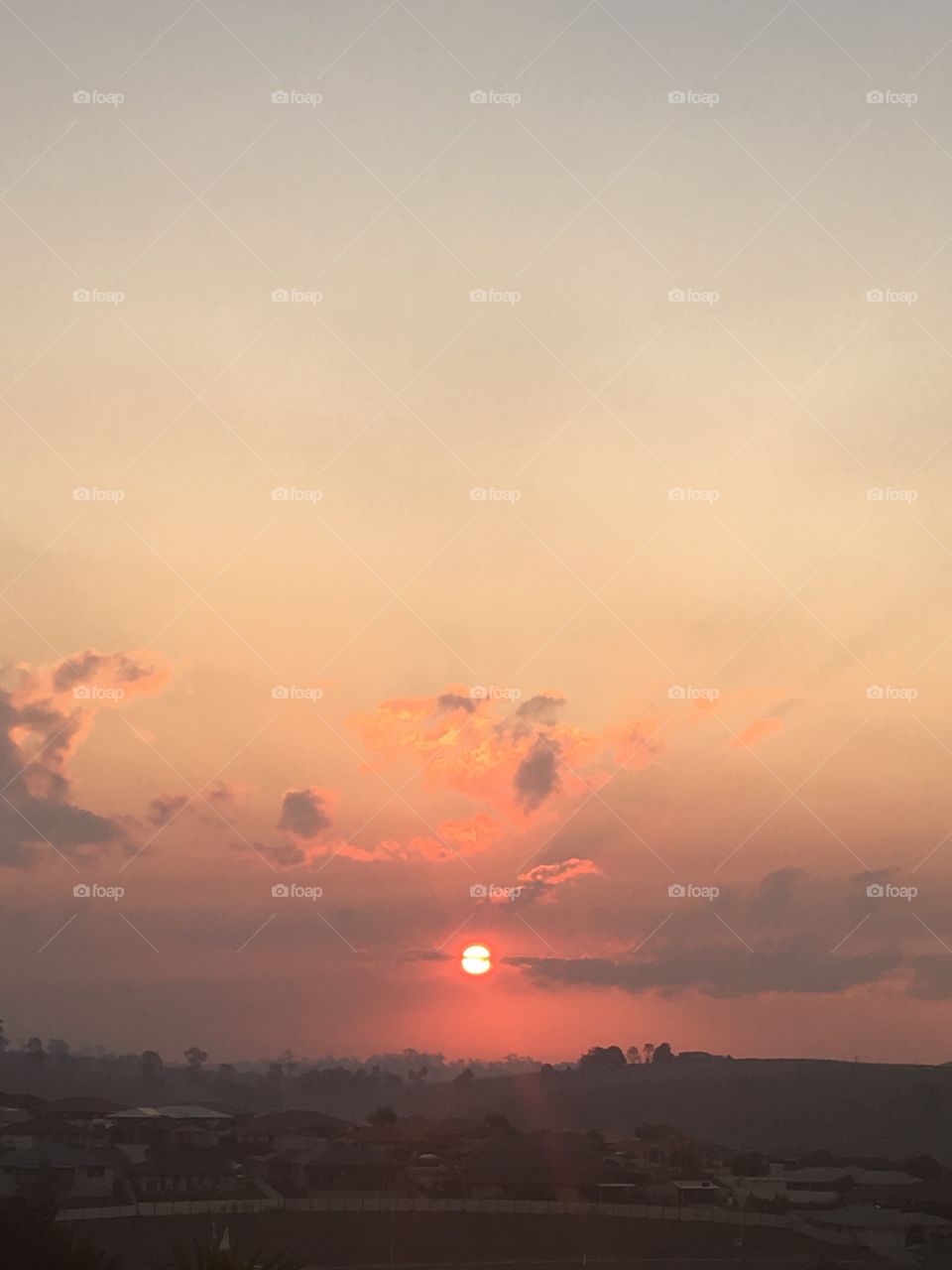 Australian smokey sunset 