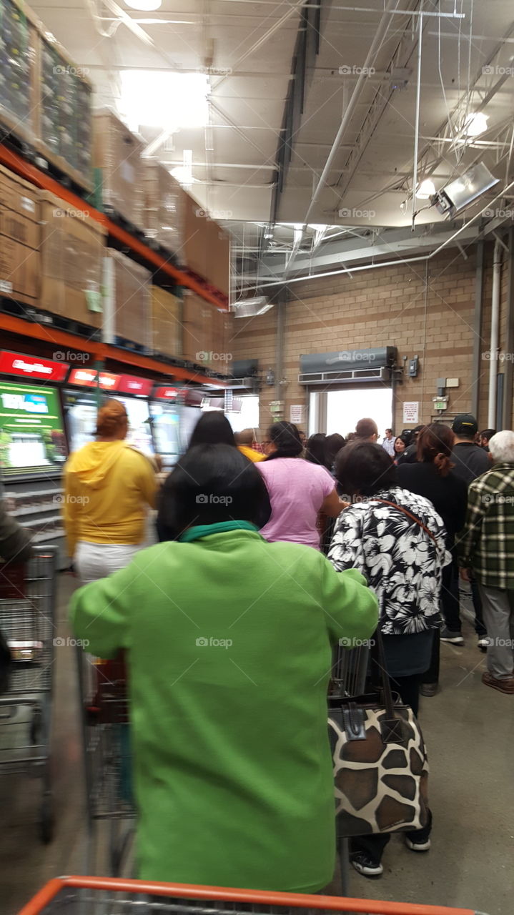 lines exiting Costco.
