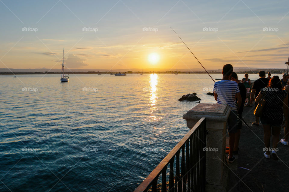 fishing the sunset