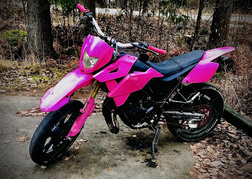 Pink  lightweight motorcycle