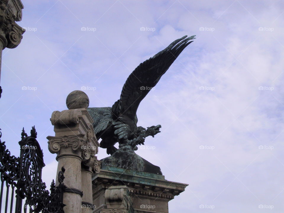 Statua uccello Budapest