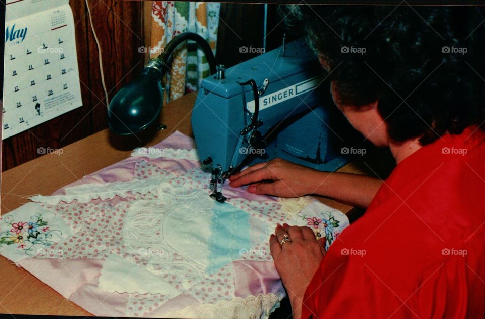 My desk is my sewing machine