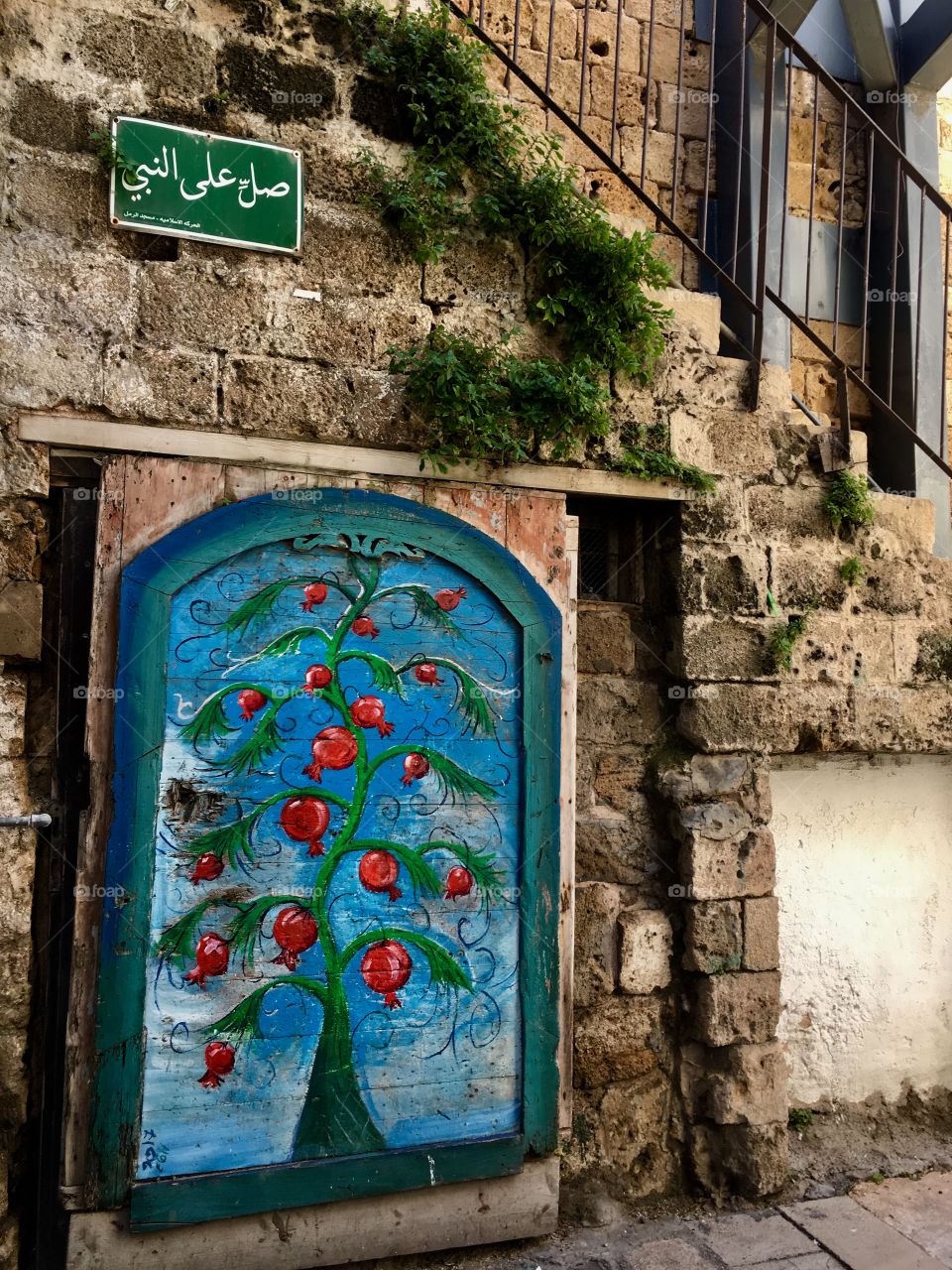 The beauty of narrow streets of Akko, Israel 