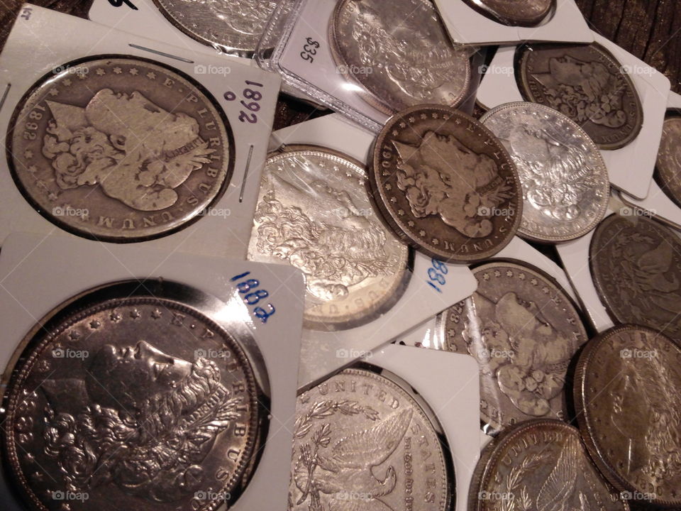 Silver dollar coins