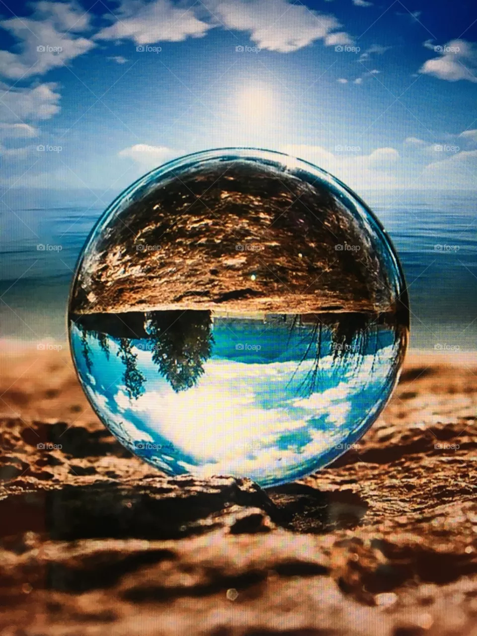 Magic of beautiful crystal ball