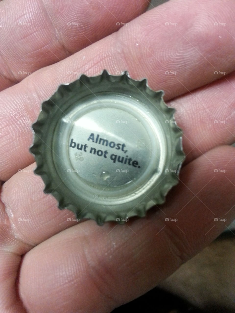 almost, but not quite. magic hat brewery number 9 beer bottle cap