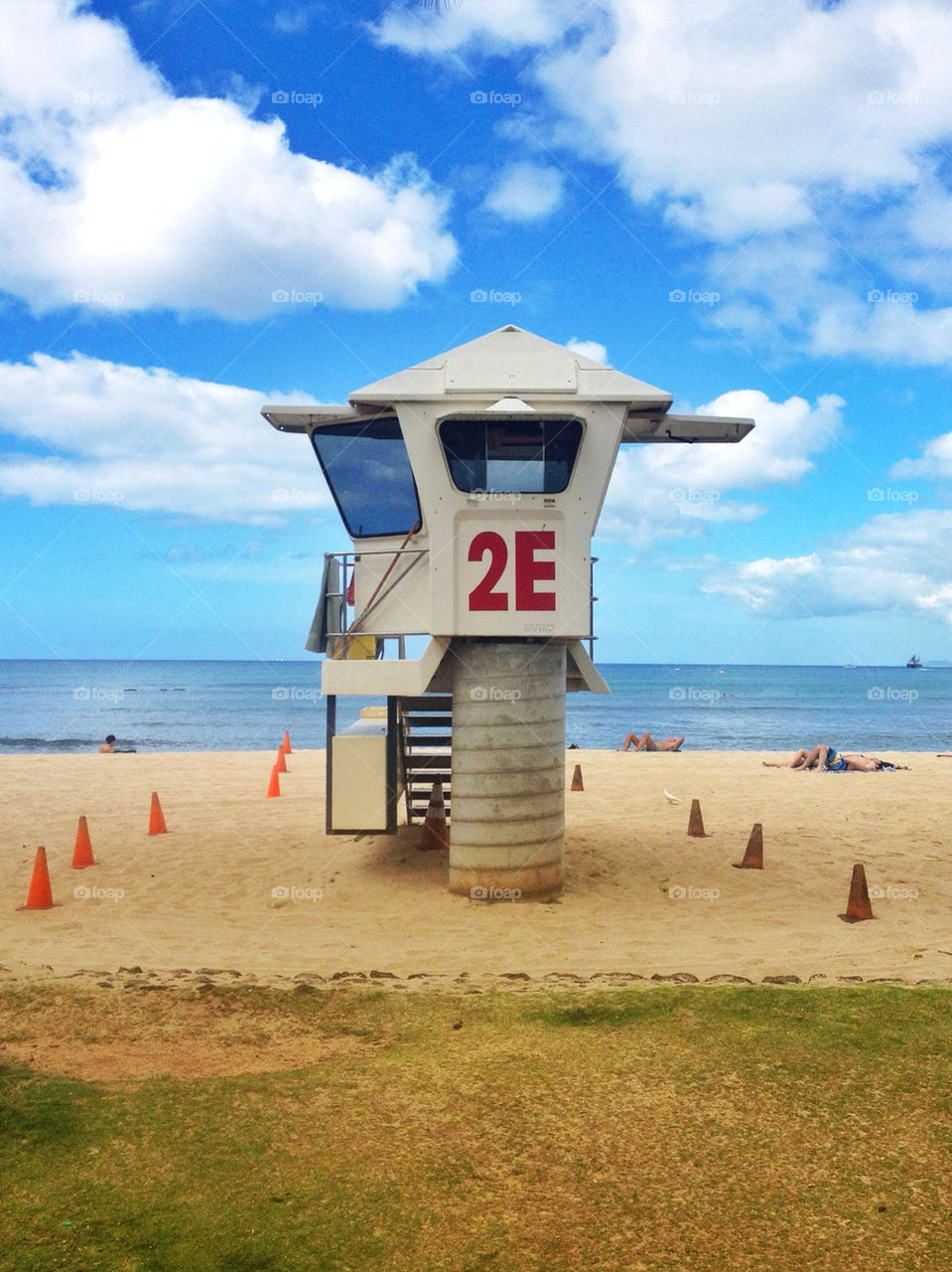 beach sky summer clouds by robertlarsen