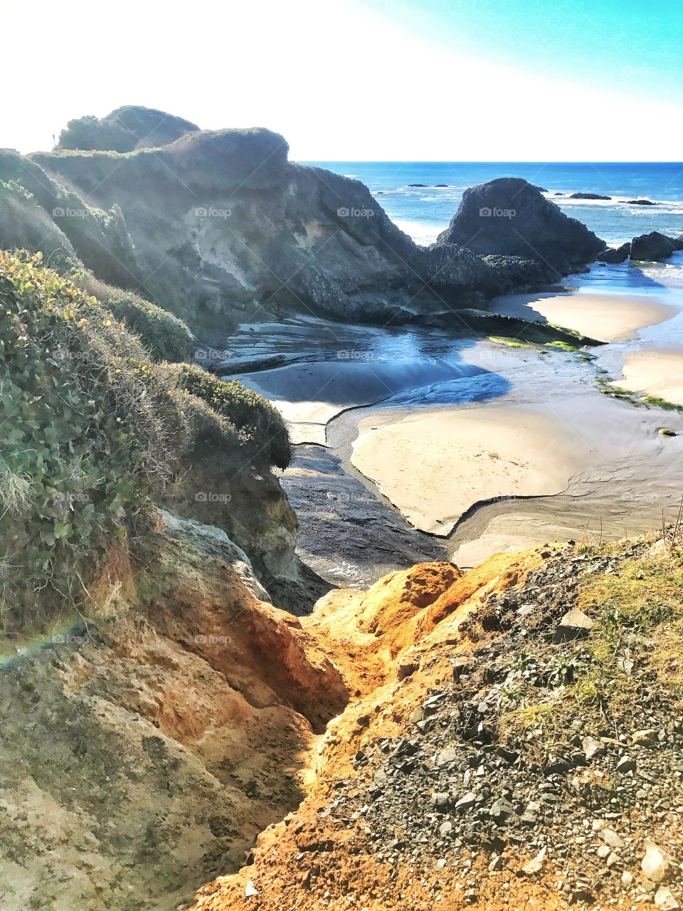 Treacherous trail to the beach