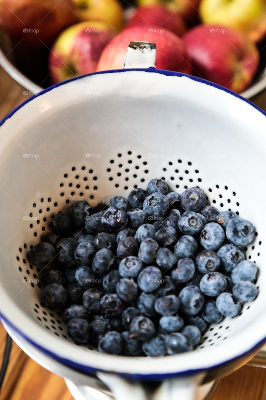 Fruits and berries on table