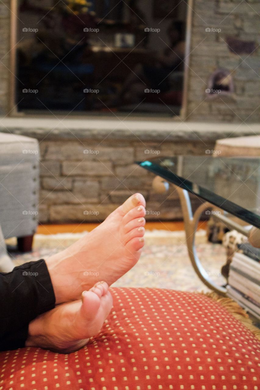 The moment you put your feet up 