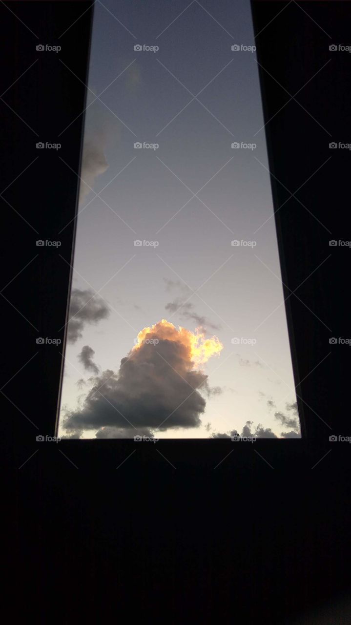 beautiful sky on the windows