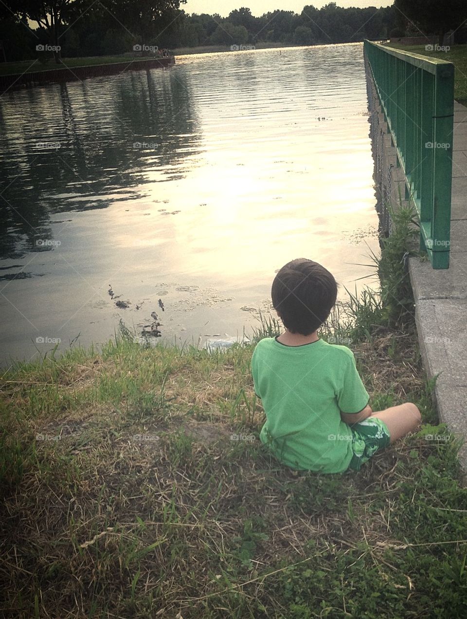 Sitting on the dock of the bay