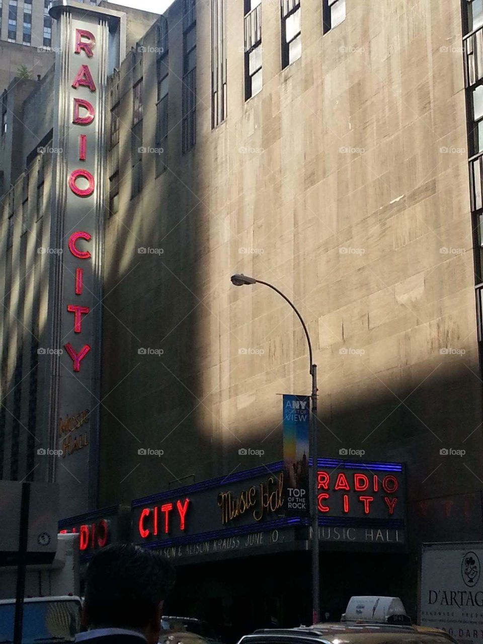 Light shines on Radio City Music Hall