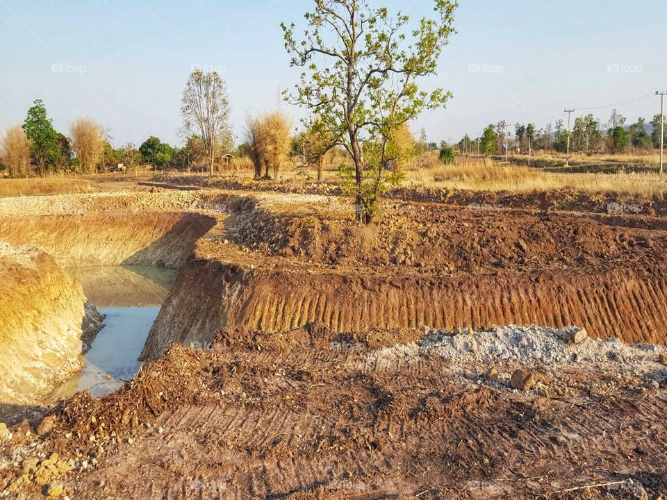 Dig a pond for agriculture