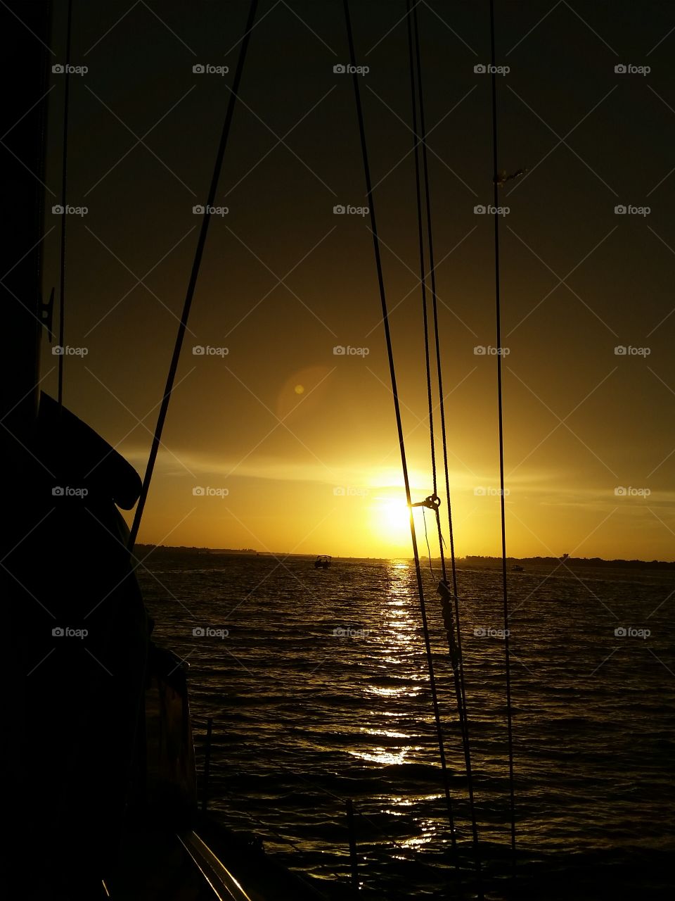 Sunset from Sailboat on Manatee River