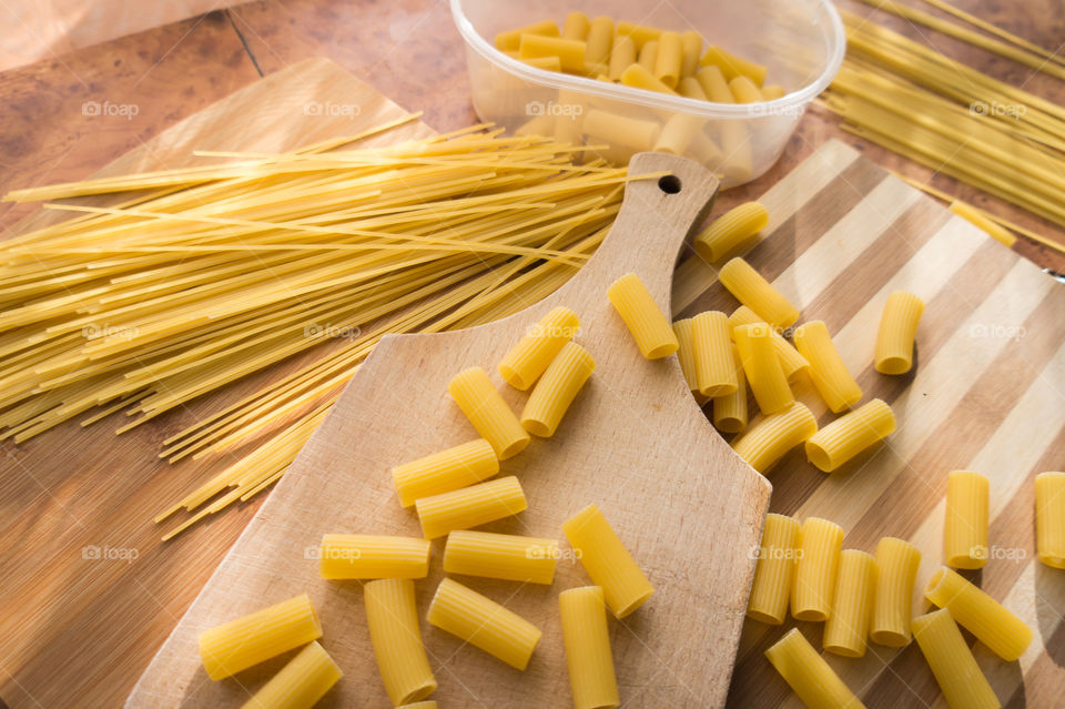 Different types of pasta