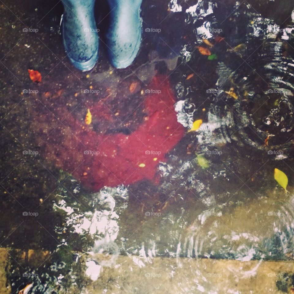 Rain boot reflection