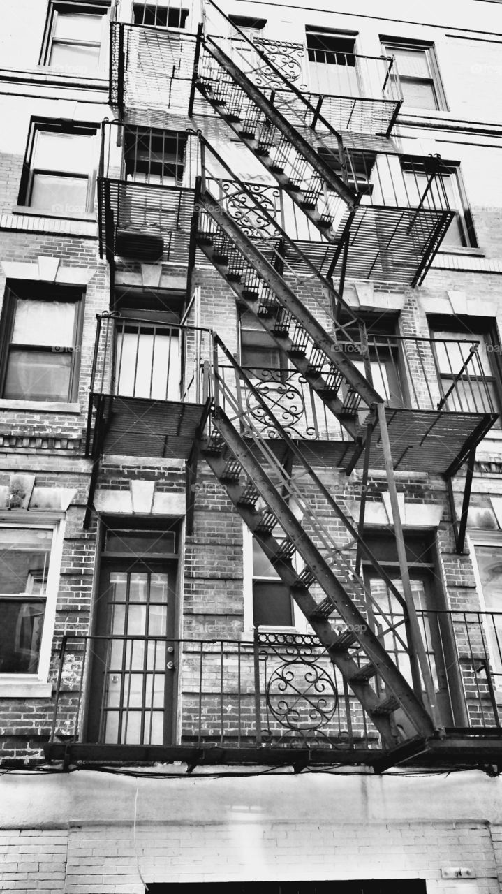 stairs. old brownstones