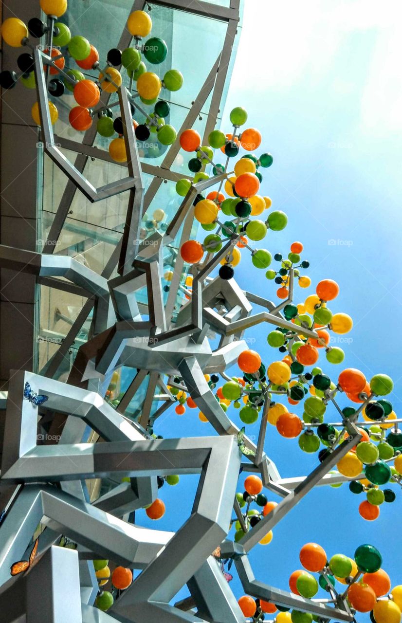 Clash of colors: color lights art works.