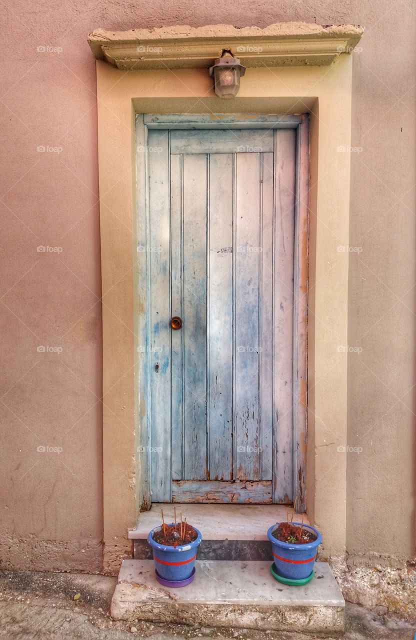 Old door in Fiskardo village in Greece!