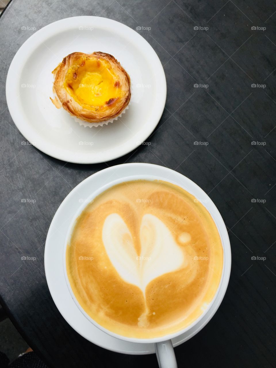 Coffee and Portuguese tart