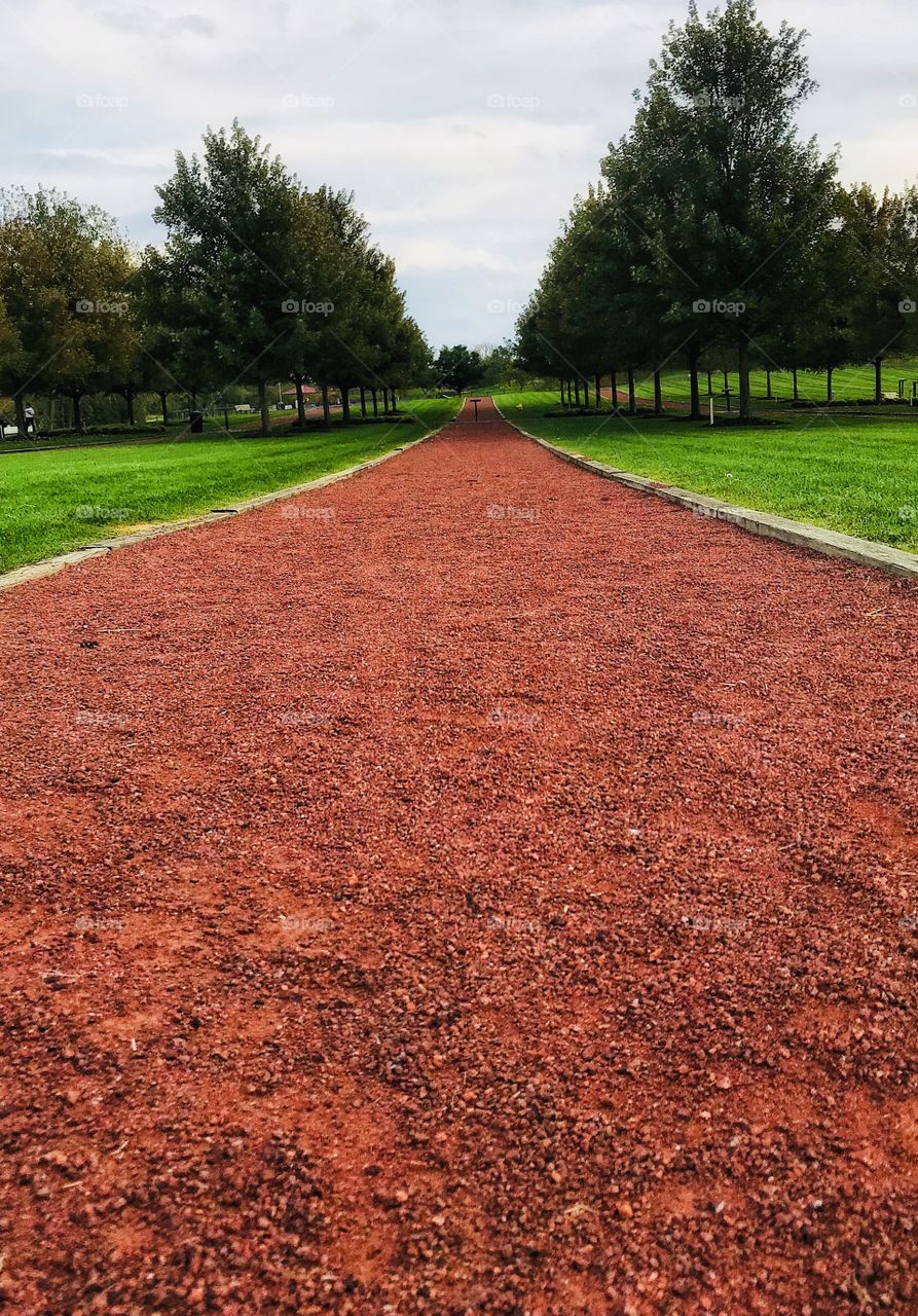 Trail in a park in late summer—taken in Munster, Indiana 