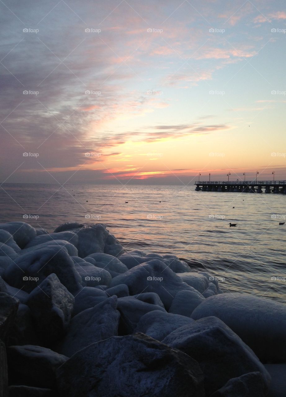 Sunset, Water, Sea, Dawn, Beach