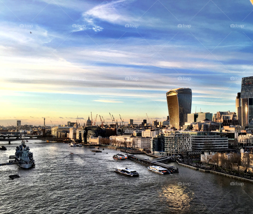 River Thames, London - View from Tower Bridge 