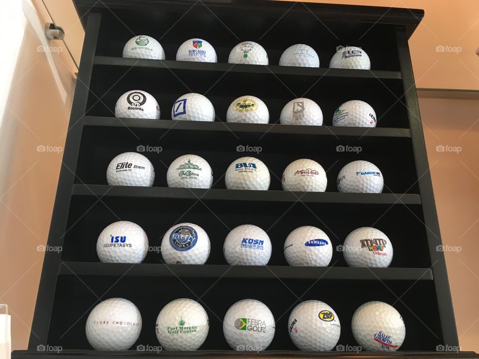 Balls of golfer