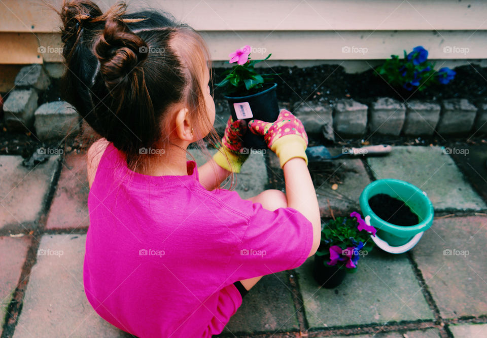 Child, Girl, People, Portrait, Flower