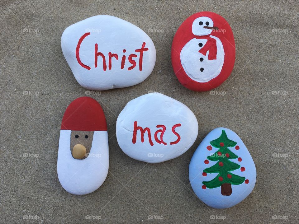 Christmas stones design