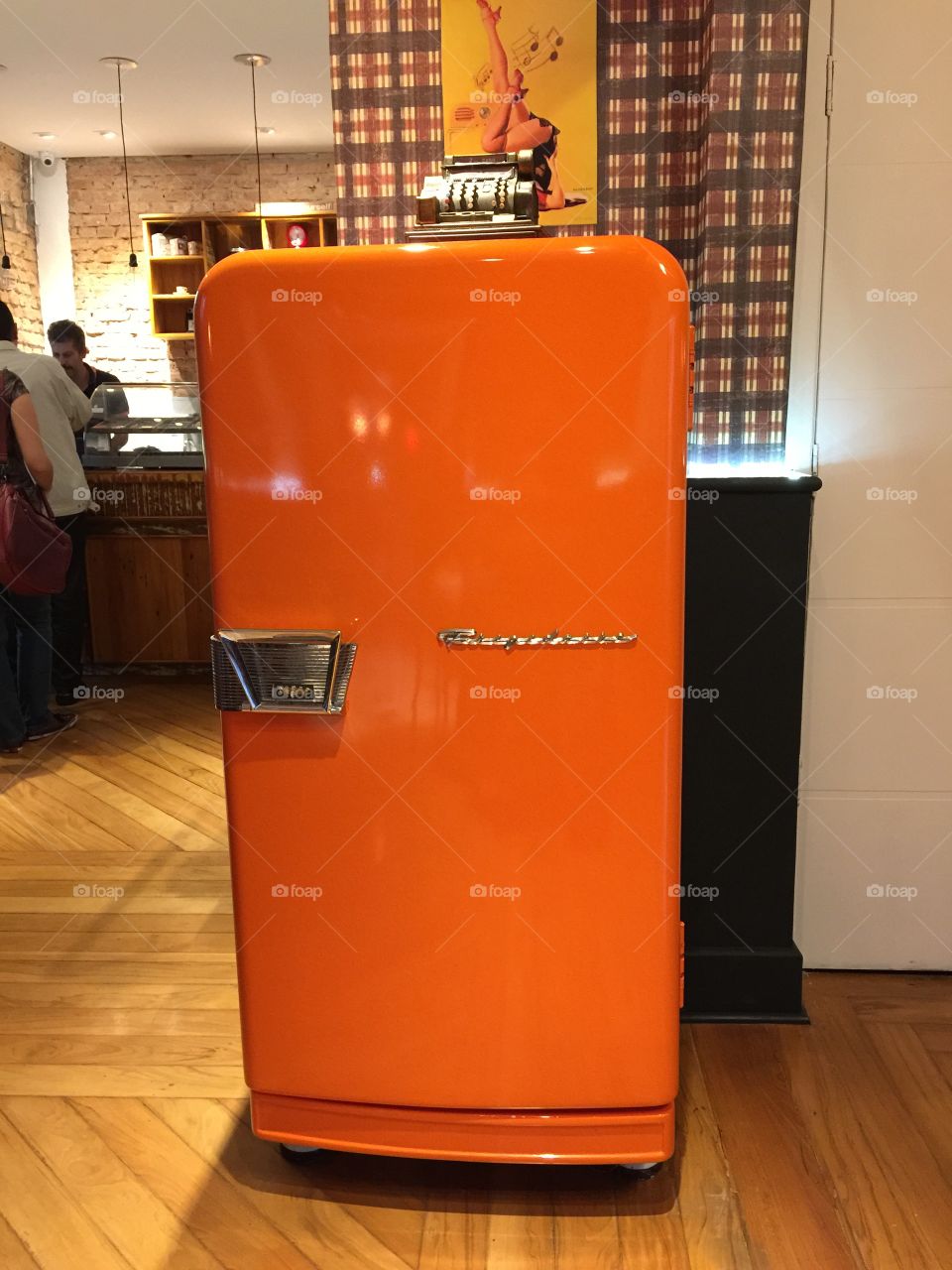 Orange Refrigerator 