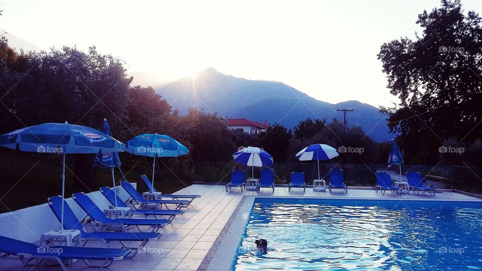 Gorgeous view from the pool. 

Thassos, Greece