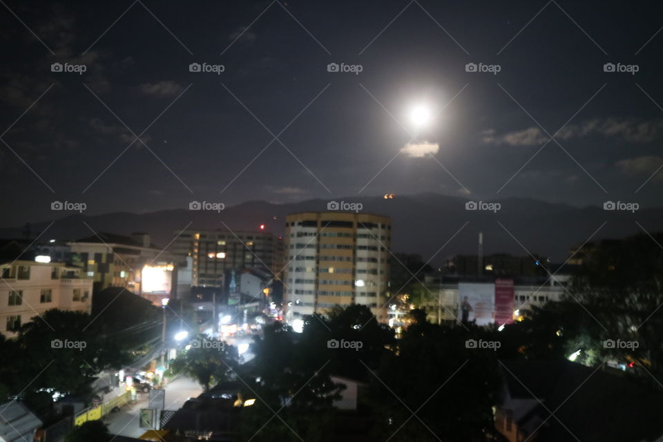 Full moon Chiangmai Thailand